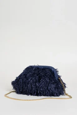 Pochette a frange - Blu