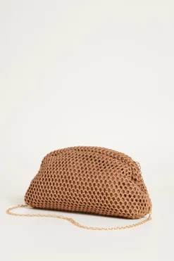 Pochette a rete - Marrone
