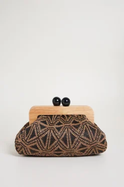 Pochette con frame in legno - Nero