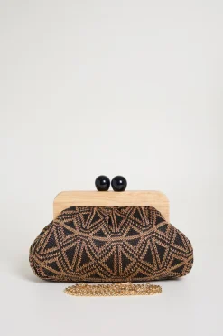Pochette con frame in legno - Nero