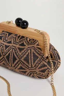 Pochette con frame in legno - Nero