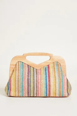Pochette con manico in legno - Giallo