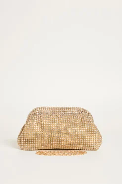 Pochette con strass - Oro