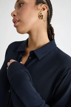 Polo a maniche lunghe - Blu