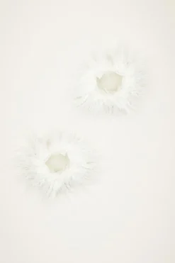 Polsini effetto peluche - Bianco