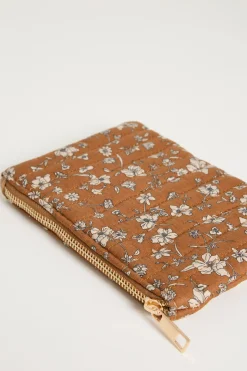 Portamonete a fiori - Marrone