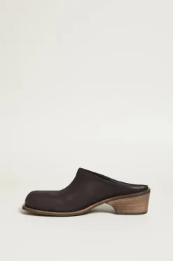 Sabot con fondo in legno - Nero