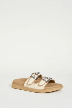 Sandali a doppia fascia - Bianco Beige