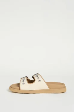 Sandali a doppia fascia - Bianco Beige