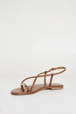 Sandali con fascia a dito - Marrone