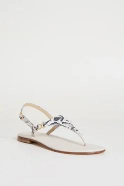 Sandali in pelle laminata - Animalier