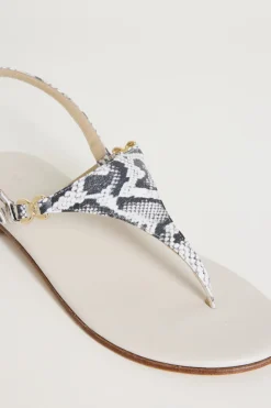 Sandali in pelle laminata - Animalier