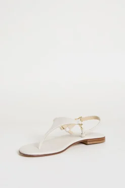 Sandali in pelle laminata - Bianco