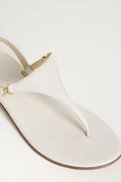 Sandali in pelle laminata - Bianco
