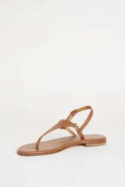 Sandali in pelle laminata - Marrone