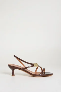 Sandali in pelle - Marrone