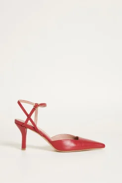 Sandali in pelle - Rosso