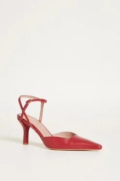 Sandali in pelle - Rosso