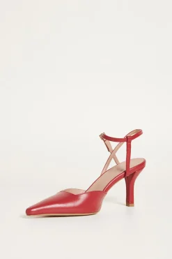 Sandali in pelle - Rosso