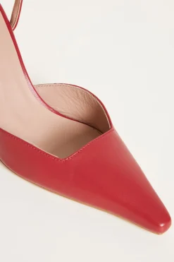 Sandali in pelle - Rosso