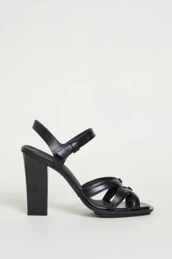 Sandalo in pelle lucida - Nero