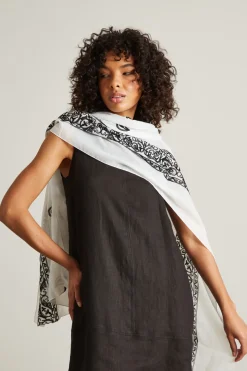 Sciarpa stampa bandana - Bianco Nero