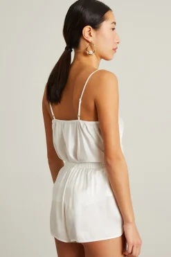 Set lingerie in viscosa - Bianco