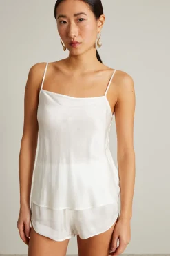 Set lingerie in viscosa - Bianco