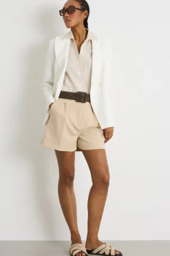 Short a vita alta - Beige
