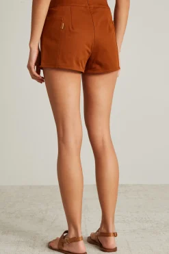 Shorts con tasche applicate - Terracotta