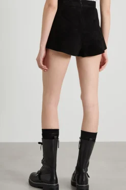 Shorts culotte con zip - Nero