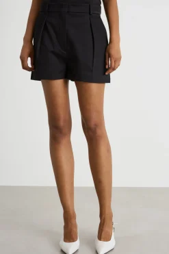 Shorts in gabardina stretch - Nero