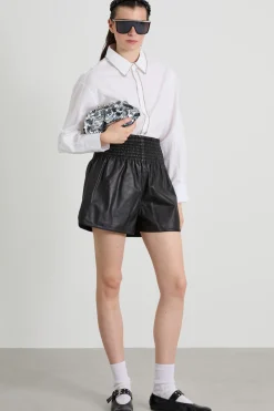 Shorts in nappa - Nero
