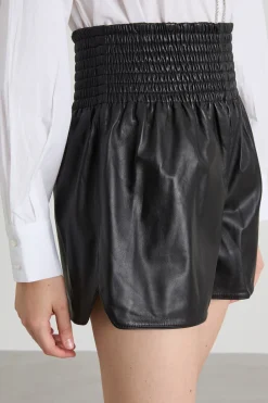 Shorts in nappa - Nero
