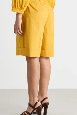 Shorts in popeline - Giallo