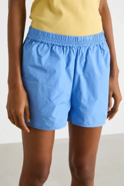 Shorts in taffetà - Azzurro