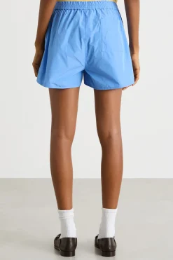 Shorts in taffetà - Azzurro
