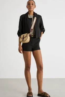 Shorts in tela - Nero