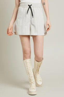 Shorts in tela stropicciata - Ghiaccio