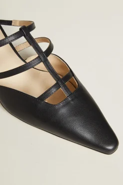 Slingback con tacco - Nero