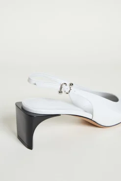 Slingback a punta - Bianco