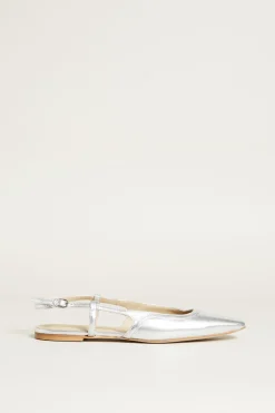 Slingback basse - Argento