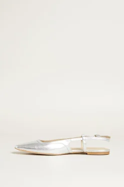 Slingback basse - Argento