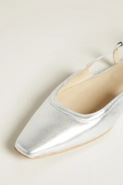 Slingback basse - Argento
