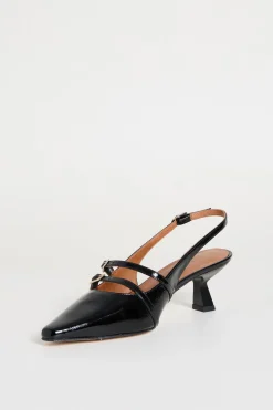 Slingback con doppio cinturino - Nero
