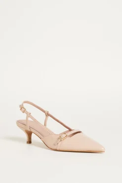 Slingback con tomaia lucida - Rosa