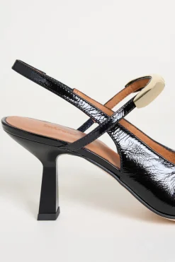 Slingback in pelle - Nero