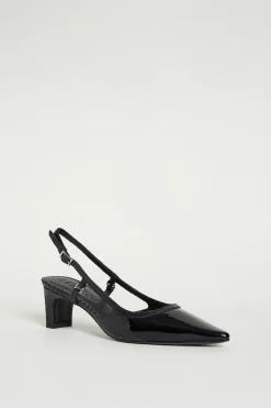 Slingback in pelle - Nero