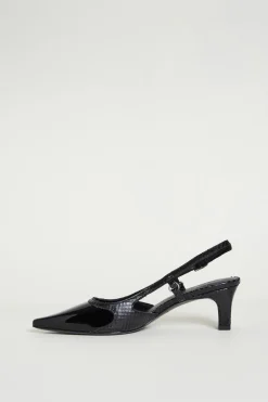 Slingback in pelle - Nero