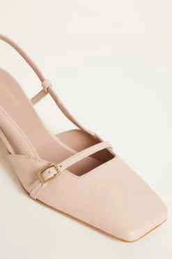 Slingback in pelle - Rosa